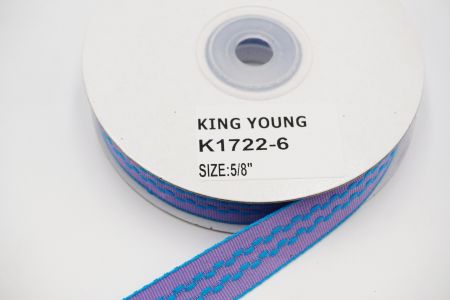 Center Stitched Woven Ribbon_K1722-6-1_LT purple